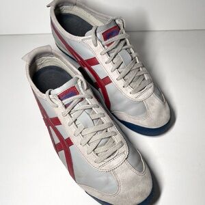 Asics Onitsuka Tiger Mexico 66 Men's 10.5 Gray Maroon D4J2L Athletic Sneakers
